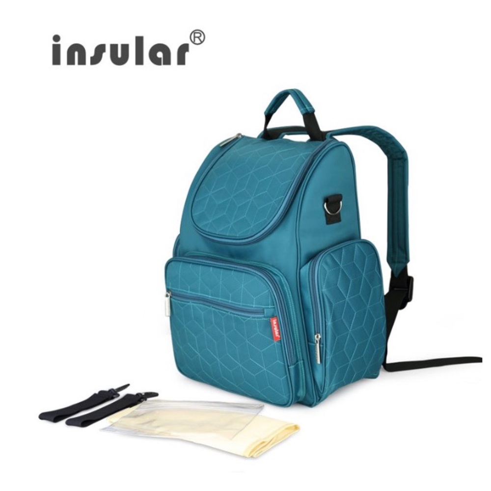 Insular Mommy Backpack Large Capacity Baby Diaper Bag with Changing Pad Stroller